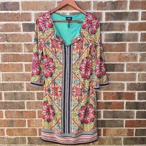 Laundry by Shelli Segal Floral Paisley Shift Dress Size 8
